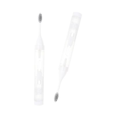FOYTOKI 2pcs Portable Folding Toothbrush for Travel Ergonomic Bristles Compact and Clean Storage for Outdoor and Home