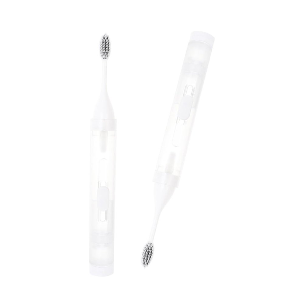 FOYTOKI 2pcs Portable Folding Toothbrush for Travel Ergonomic Bristles Compact and Clean Storage for Outdoor and Home
