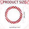100 Pcs Red Gingham Paper Plates 7" Heavy Duty Red and White Buffalo Checked Plaid Dessert Plates Disposable Gingham Party Supplies for Summer Pizza BBQ Picnic Baby Shower Birthday Party Decorations view 2