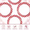 100 Pcs Red Gingham Paper Plates 7" Heavy Duty Red and White Buffalo Checked Plaid Dessert Plates Disposable Gingham Party Supplies for Summer Pizza BBQ Picnic Baby Shower Birthday Party Decorations view 3