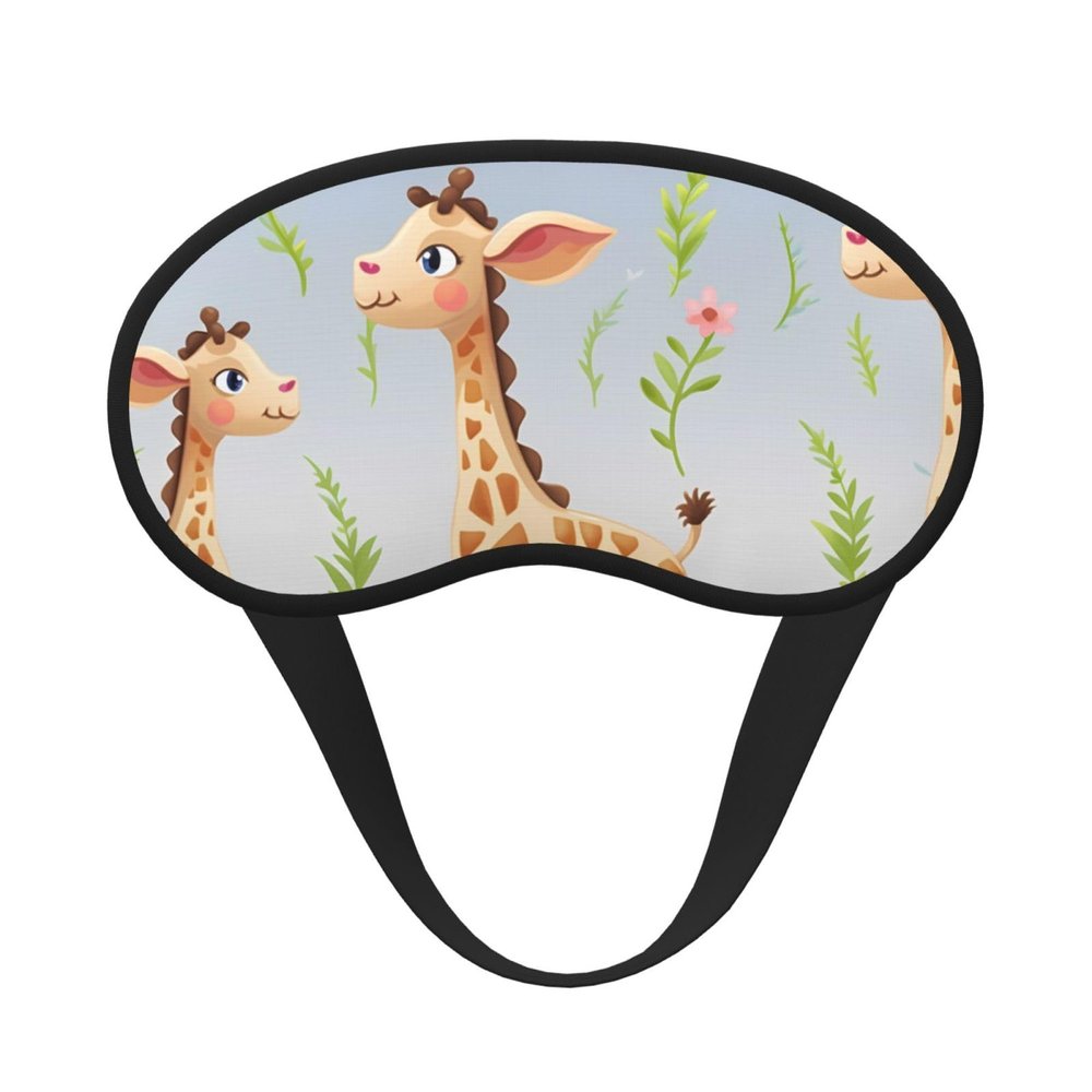 Cute Giraffe Sleep Mask for Side Sleeper, Light Blocking Night Masks for Sleeping Eye Mask for Women Men Eye Cover Soft Comfortable Eye Shade for Travel, Nap