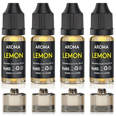 Cocktail Bubble Smoke Gun Accessories, Contains 4 Lemon Flavors, 4 Oil Containers, Suitable for Smoke Bubble GunLemon