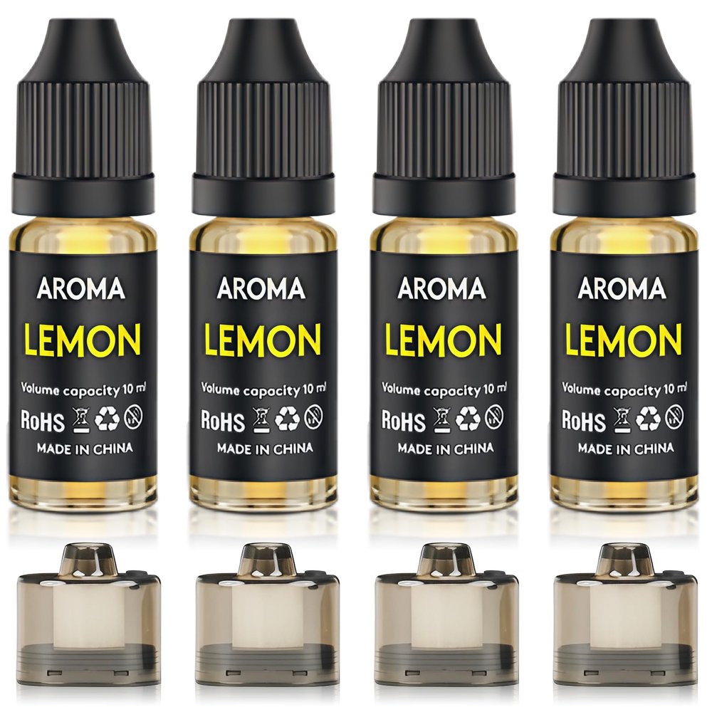 Cocktail Bubble Smoke Gun Accessories, Contains 4 Lemon Flavors, 4 Oil Containers, Suitable for Smoke Bubble GunLemon