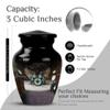 Black Drum Set Memorial urns for Ashes Adult Male - Small Funeral urn for Ashes for Women 3 inch 2 pcs view 2