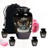 Black Drum Set Small urn for Human Ashes Keepsake - mini Burial urns for Human Ashes 1 Large 4 Keepsake view 1