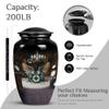 Black Drum Set Small urn for Human Ashes Keepsake - mini Burial urns for Human Ashes 1 Large 4 Keepsake view 2