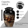 Black Drum Set Urn - Large Urns for Human Ashes Adult Female - Cremation Urns Drum Set - Funeral Urn for Adult Ashes Women 10inch and 200 Cubic Inches view 2