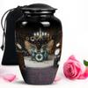 Black Drum Set urns for Human Ashes Adult Man - Large urn for Human Ashes Adult Female & Male 10 inch view 1
