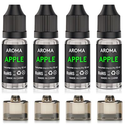 Cocktail Bubble Smoke Gun Accessories, Contains 4 Apple Flavors, 4 Oil Containers, Suitable for Smoke Bubble GunApple