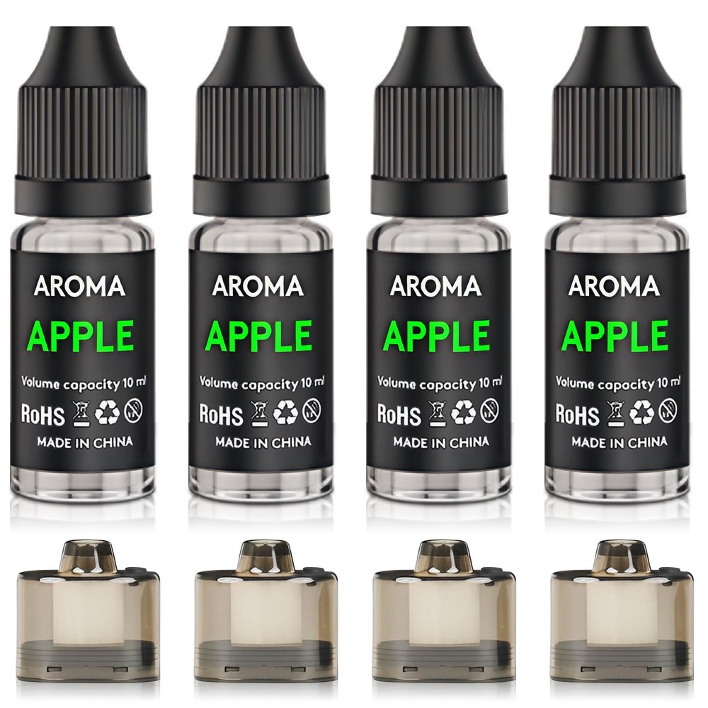 Cocktail Bubble Smoke Gun Accessories, Contains 4 Apple Flavors, 4 Oil Containers, Suitable for Smoke Bubble GunApple