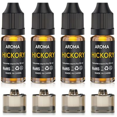 Cocktail Bubble Smoke Gun Accessories, Contains 4 Hickory Flavors, 4 Oil Containers, Suitable for Smoke Bubble GunHickory