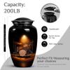 Black Drum Set Large Cremation urns for Human Ashes Adult Man - Memorial urn for Human Ashes Adult Female & Male 10 inch view 2