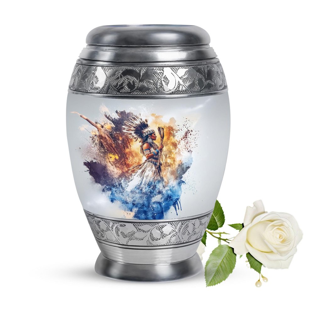 LEXFAY Native American Human Urns for Mom & Dad Ashes - Funeral Urns for Adult Ashes Women - 3 Inch,1 Pc