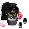 Black Drum Set Large Memorial urns for Ashes Adult Male - Small Burial urn for Ashes for Women & Men 1 Large 2 Keepsake view 1