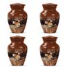 Brown Drum Set Small urn for Human Ashes Keepsake - Mini Funeral urns for Human Ashes 3 inch 4 pcs view 1