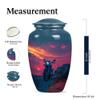 KARYLIZ Motorcycle Mini Urn - Sunset Blue Set of 5-10" Large and 4 Mini Keepsake Ashes for Mom & Dad - Keepsake Funeral Urns for Women - Memorial Ash Holder - Urn for Ashes Adult Male view 2