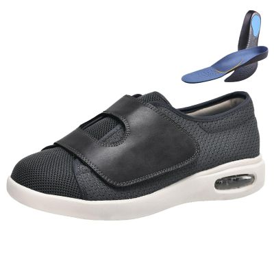 2025 Wide Width Diabetic Shoes,Easy to Put On and Take Off Soft Athletic Shoes for Swollen Feet(Gray,8.5US)