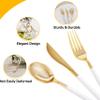 MirthMood 36 PCS Gold Plastic Silverware,Gold Silverware Disposable view 3