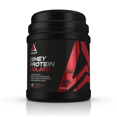 A Sport Whey Protein Isolate, Vanilla Flavor, 25g Protein, Zero Sugar, Gluten Free, 1.1 lbs