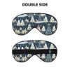 Christmas Winter Landscape Deer Eye Mask for Sleeping, Sleeping Mask Blocking Out Light Perfectly for Women and Men, Soft and Comfortable Blindfold for Travelling view 2