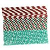 FELTECHELECTR 150pcs Christmas Straws Patterns Disposable for Holiday Drinks Featuring Snowflakes and Stripes for Festive Celebrations view 1