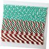 FELTECHELECTR 150pcs Christmas Straws Patterns Disposable for Holiday Drinks Featuring Snowflakes and Stripes for Festive Celebrations view 4