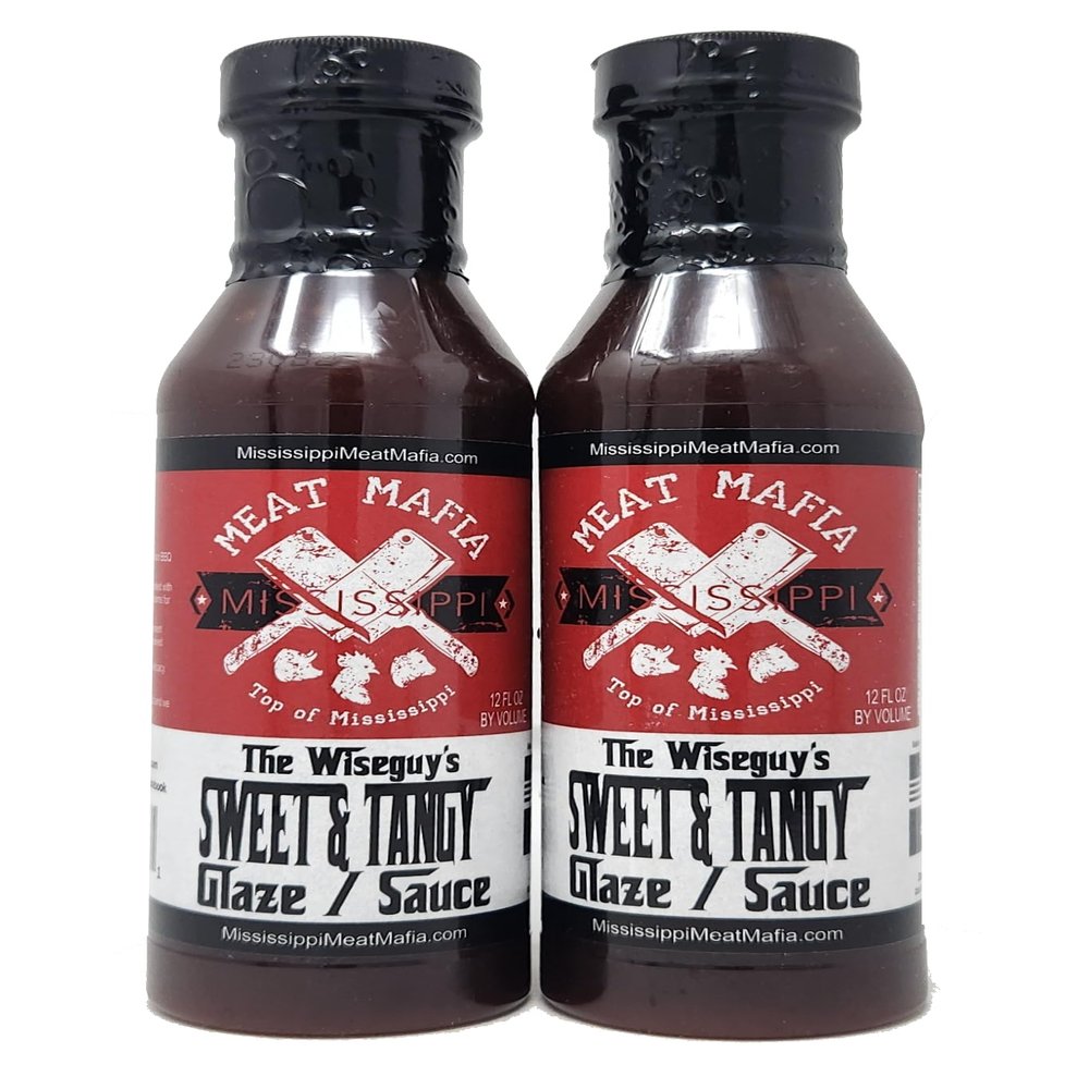 2 Pack of Mississippi Barbecue Sauce Meat Mafia Sweet and Tangy Glaze Top of (12oz, The Wiseguy's Sweet and Tangy Glaze Sauce)