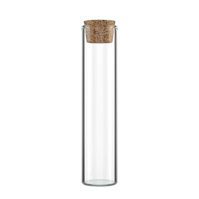 640 Count - 120mm Clear Glass Pre-Roll Tube with Cork Top Recyclable - Water Resistant - Smell/Odor Resistant - Air Resistant - BPA Free