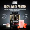 Animal 100% Whey Protein Powder Whey Blend for Pre or Post Workout, Recovery, Anytime Low Sugar Protein Boost Meal Replacement with BCAA Branched Chain Amino Acids New Flavor, Strawberry, 4 lb view 2