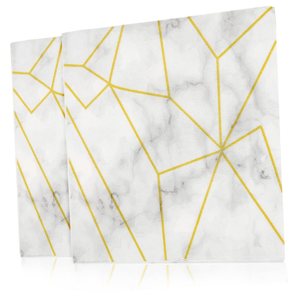 Ipetboom 2bags Marble Patterned Guest Towels Creative Marble Paper Napkins for Weddings Parties and Home Decor Elegant Table Decoration Fine Workmanship