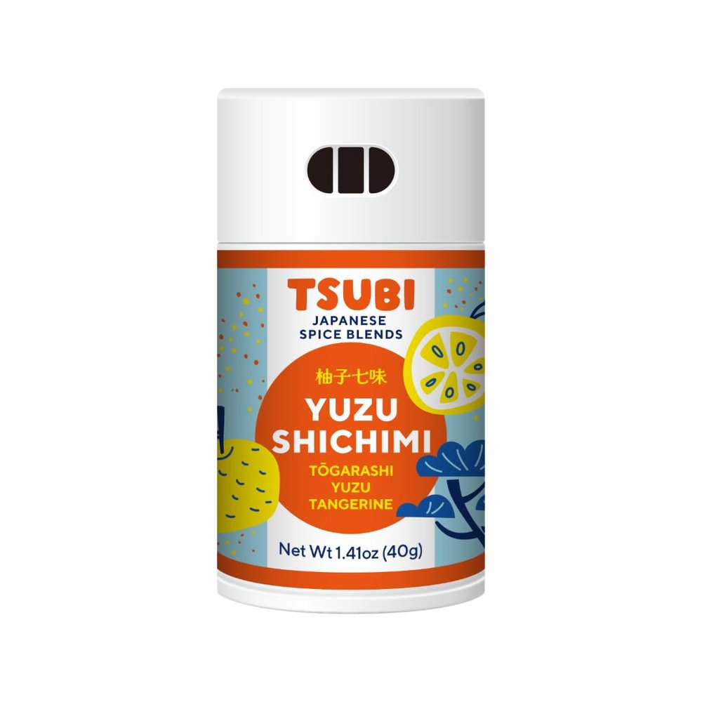 Tsubi Japanese Spice Blends - Yuzu & Tangerine Shichimi - Togarashi Yuzu Tangerine - 1 container - 40g