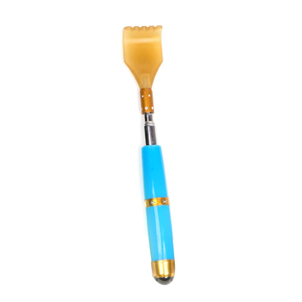 Anneome Back Scratcher Extendable Telescoping Back Massager Stainless Steel Scratch Tool Portable 19.8-53cm Blue Bulk