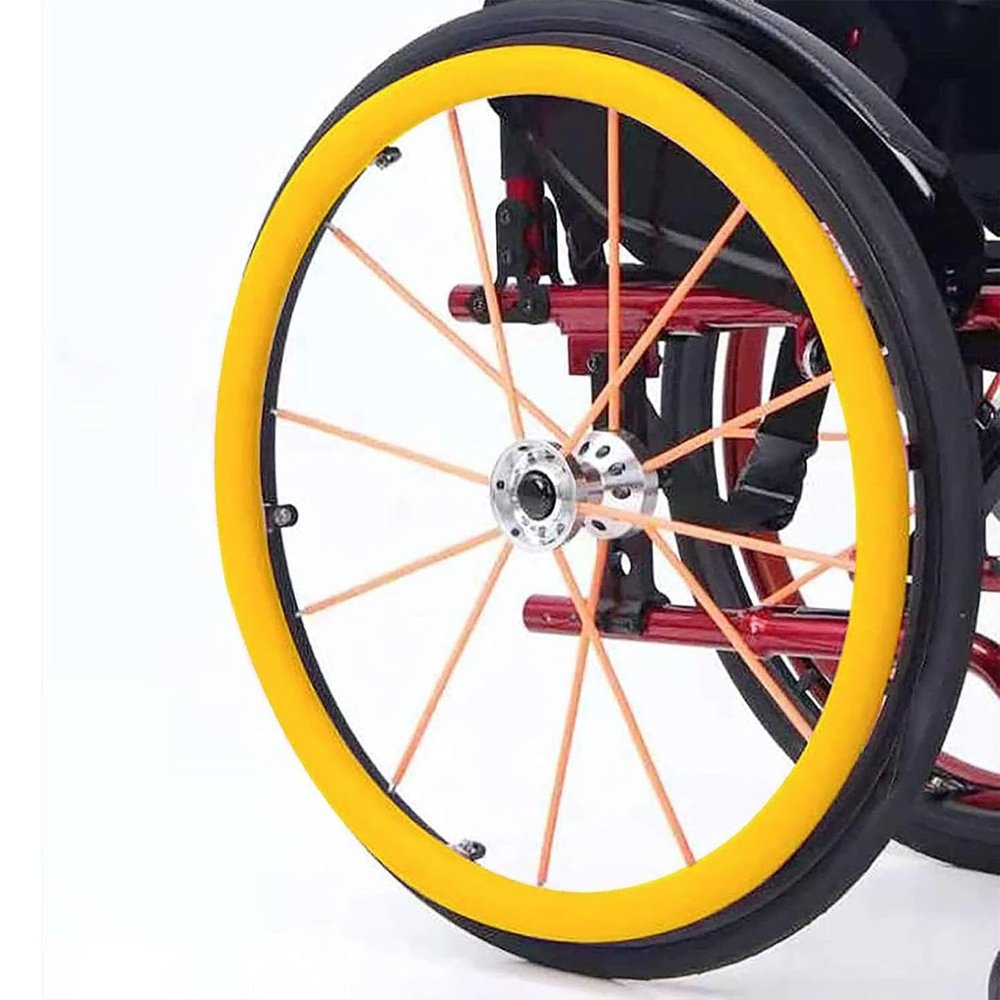 13,20in,20/22/24Inch Wheelchair Push Rim Covers 1 Pair Silicone Wheelchair Hand Push Cover Non-Slip Hand Push Cover Improve Grip and Traction, Easy to Take of and Clean