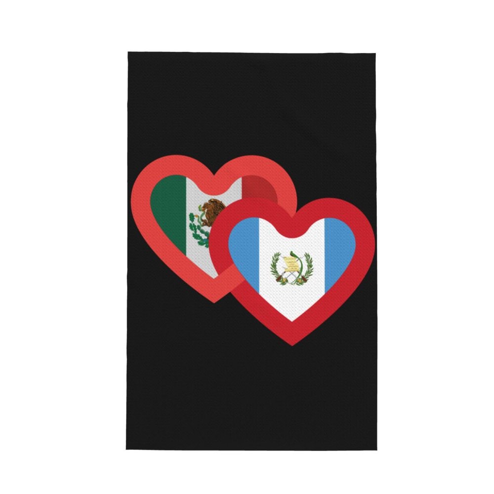 Hearts Mexican Mexico and Guatemala Guatemalan Premium Waffle Kitchen Towel Absorbent, Durable & Stylish Dish Towels for Drying Dishes Quick Drying Kitchen Towels Dish Rags 26 X 16 Inches