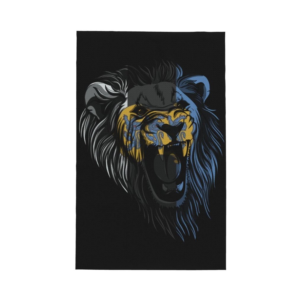 Roaring Angry Lion and Estonia Flag Premium Waffle Kitchen Towel Absorbent, Durable & Stylish Dish Towels for Drying Dishes Quick Drying Kitchen Towels Dish Rags 26 X 16 Inches