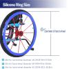 10,24in,20/22/24Inch Wheelchair Push Rim Covers 1 Pair Silicone Wheelchair Hand Push Cover Non-Slip Hand Push Cover Improve Grip and Traction, Easy to Take of and Clean view 2