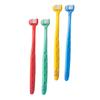 Didiseaon 4pcs Training Toothbrush for Boy Girl Soft Bristle Three-Sided Design Anti-Slip Grip Gentle Gum Protection for Boy Girl and Toddlers Yellow Green Blue Red view 1