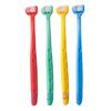 FOMIYES 4pcs Three-Sided Boy Girl Toothbrush Soft Bristle Oral Care Tool for Boy Girl Yellow Green and Easy Grasp Handle view 1