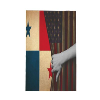 Funny Half America Flag and Panama Flag Premium Waffle Kitchen Towel Absorbent, Durable & Stylish Dish Towels for Drying Dishes Quick Drying Kitchen Towels Dish Rags 26 X 16 Inches