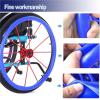 11,20in,20/22/24Inch Wheelchair Push Rim Covers 1 Pair Silicone Wheelchair Hand Push Cover Non-Slip Hand Push Cover Improve Grip and Traction, Easy to Take of and Clean view 4