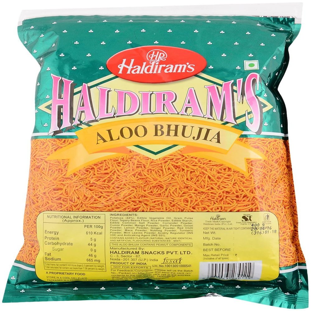 Haldiram Namkeen - Aloo Bhujia, 200g Pouch