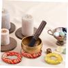 Ciieeo 3pcs Tibetan Sound Bowl Cushions Mallet Non-Slip Meditation Pads for Yoga Relaxation Handmade Pillows for Tibetan Singing Bowls Random Colors view 3
