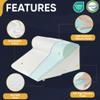 10-in-1 Adjustable Design 3PCS Wedge Pillow for Sleep Apnea, Wedge Pillow for Acid Reflux Relief, Orthopedic Headboard Bed Wedge Pillow for Sleeping, Neck & Back Support for Snoring and Reading view 4