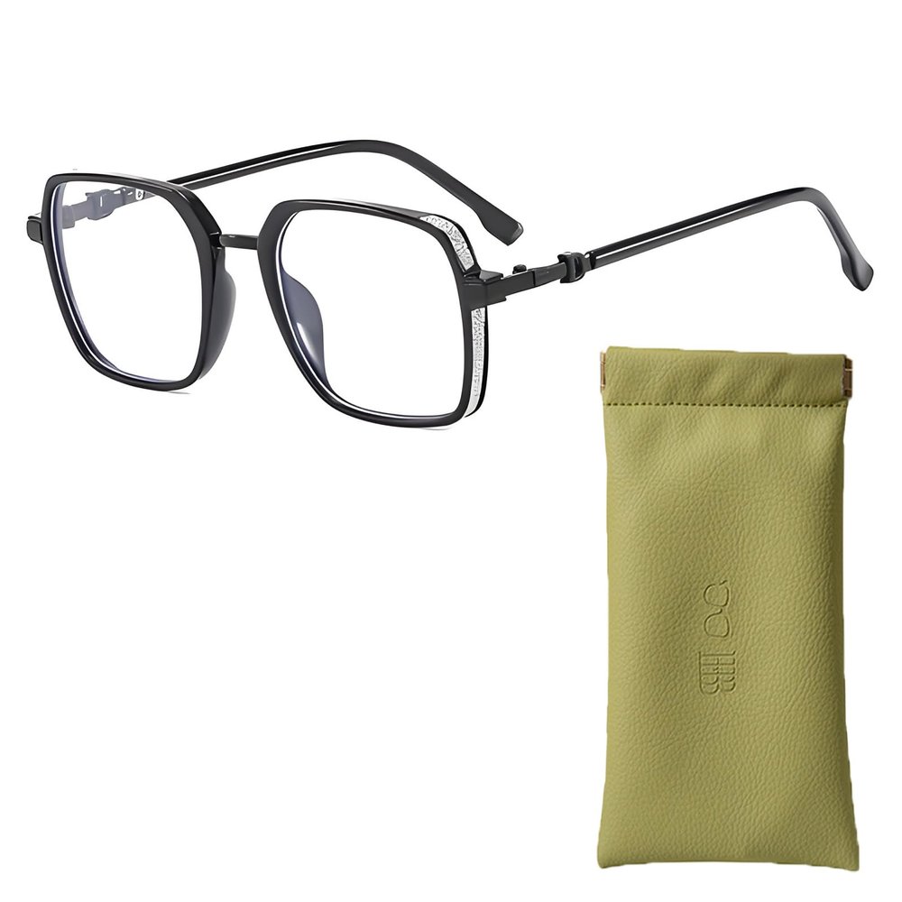 SAMDAKAL Reading Glasses for Office Women Anti Blue Lightweight Computer Glasses Wide Angle Portable Design with Case