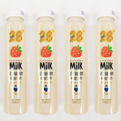 Strawberry Flavored Milk, 400g, Pack of 4