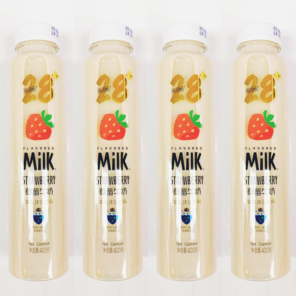 Strawberry Flavored Milk, 400g, Pack of 4