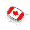 The Square Mini Medicine Box is Suitable for Putting in Pockets or Wallets. It is Easy to Open and Practical.Canadian Flag view 3