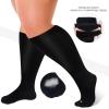 3 Pairs Plus Size Compression Socks for Women and Men Wide Calf 20-30mmhg Extra Large Knee High Support for Circulation (3PcsS,3x_l) view 2