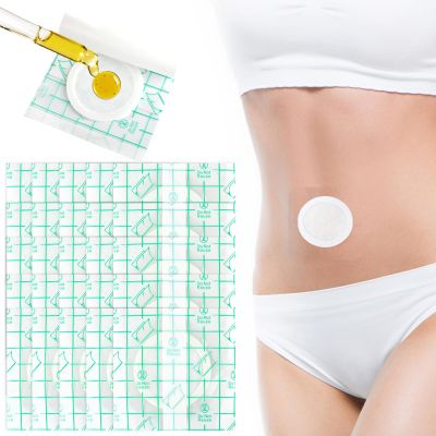20 Pcs Disposable Transparent PU Film Castor Oil Pack Wrap(No Oil)