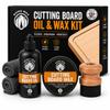 Rhino Wax Cutting Board Maintenance Kit: Oil, Wax, Applicator & Cloths view 1